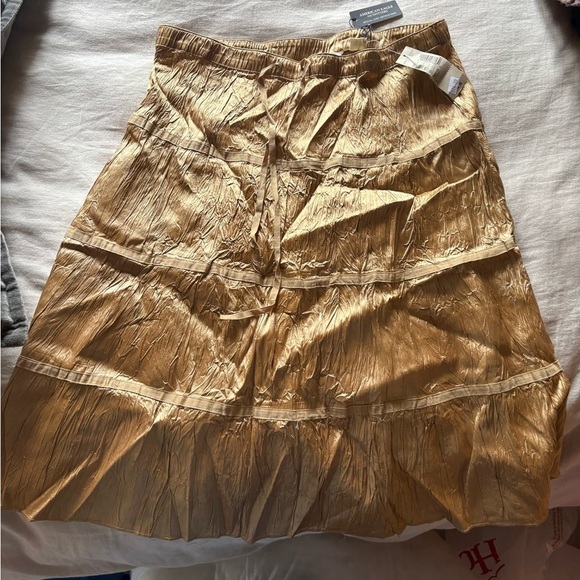 Vintage American Eagle Outfitters Shimmering Gold Skirt - Picture 3 of 6
